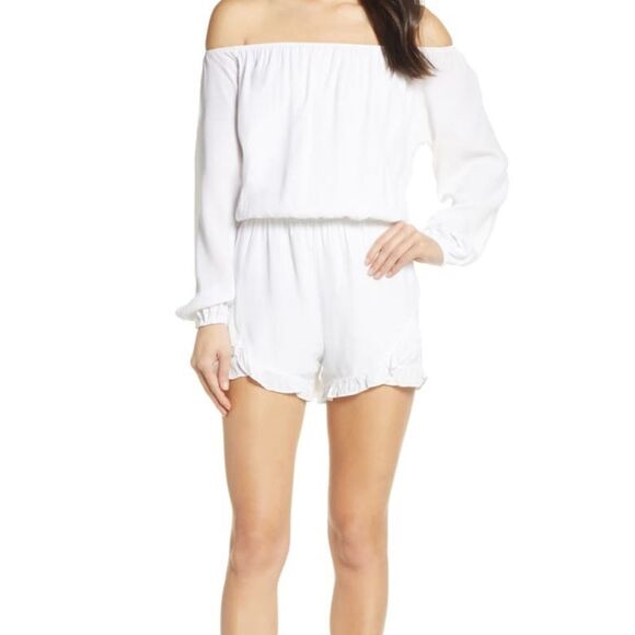 Fraiche by J Off Shoulder Romper - Picture 1 of 9